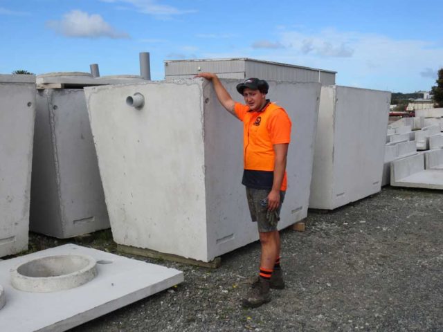 Precast concrete septic tank for residential and rural wastewater systems