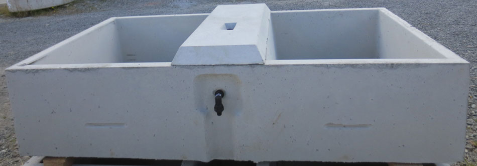 Precast concrete water tank manufactured for residential and rural use