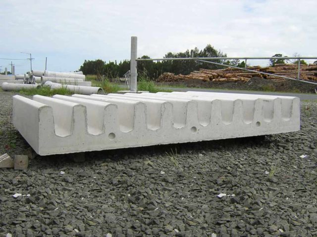 Durable concrete cattle stop installed for farm access control