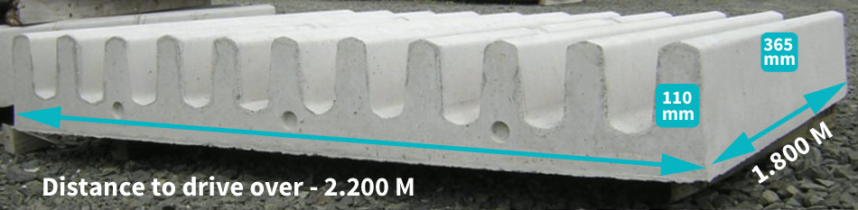 Durable concrete cattle stop installed for farm access control